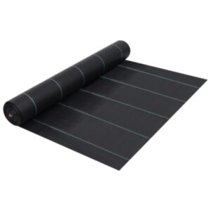U24 nezāļu paklājs, melns, 1 x 10 m, PP