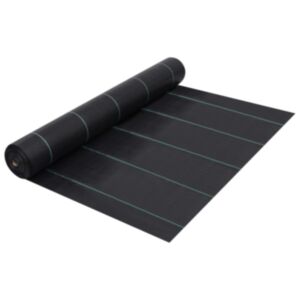 U24 nezāļu paklājs, melns, 2 x 5 m, PP