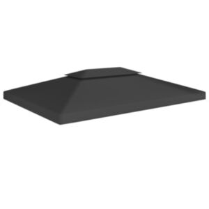 U24 divkāršās jumta jumts 310 g / m² 4 x 3 m, melns