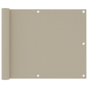 Шторка для балкона U24, бежевая, 75 x 500 см, ткань оксфорд