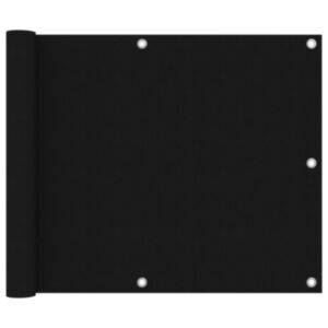 Шторка для балкона U24, черная, 75 x 500 см, ткань оксфорд