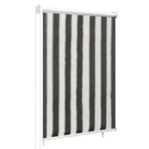 312679 Pood24 Outdoor Roller Blind 60x140 cm Anthracite and White Stripe