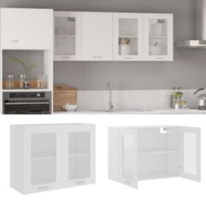 U24 sienas skapis, balts, 80 x 31 x 60 cm, skaidu plātne