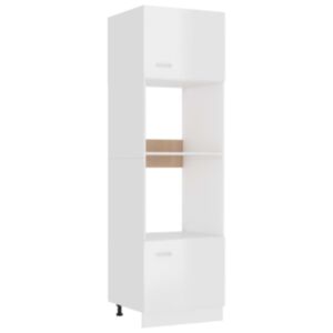 U24 кухонный шкаф, белый глянцевый, ДСП 60 x 57 x 207 см