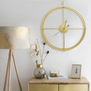 U24 sienas pulkstenis, zelts, 52 cm, dzelzs