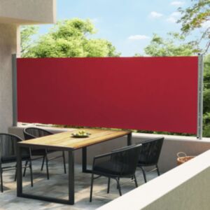 U24 izvelkamā terases sānu siena, 600 x 160 cm, sarkana