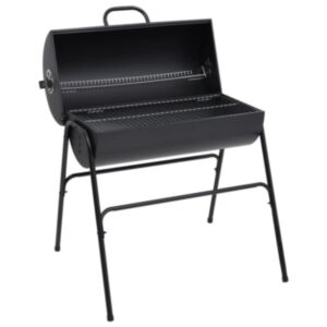 Pood24 tünnigrill 2 küpsetusrestiga, must, 80 x 95 x 92 cm, teras