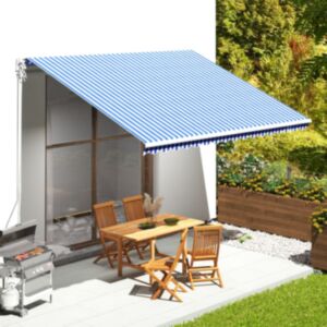U24 markīzes nomaiņas audums, zils un balts, 4,5 x 3,5 m