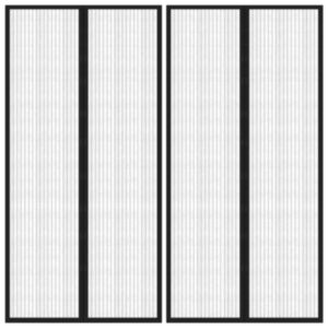 Pood24 putukakaitse uksekardinad 2 tk magnetplokkidega must 220x100 cm