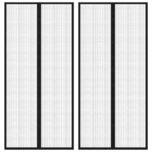 Pood24 putukakaitse uksekardinad 2 tk magnetplokkidega must 220x110 cm