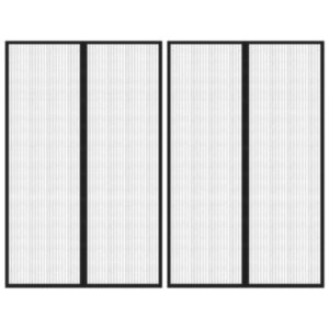 Pood24 putukakaitse uksekardinad 2 tk, magnetplokid, must 220x130 cm