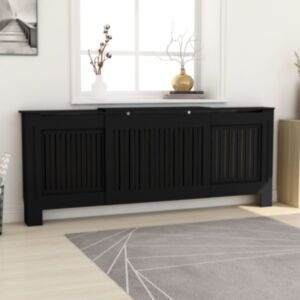 U24 MDF radiatora pārsegs, melns, 205 cm