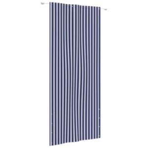 Балконная ширма U24, сине-белая, 120 x 240 см, ткань Оксфорд