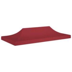 U24 viesību telts jumts 6 x 3 m, tumši sarkans, 270 g / m²