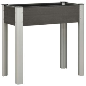 U24 dārza bērnudārzs 75x40x75 cm, koka-plastmasas maisījums, pelēks