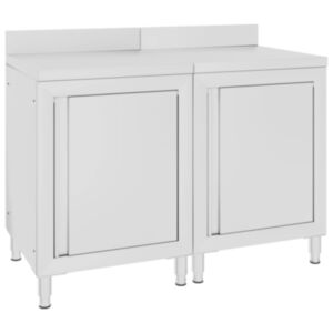 U24 rakstāmgalds ar skapi, 120 x 60 x 96 cm, nerūsējošais tērauds