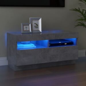 U24 тумба под ТВ со светодиодной подсветкой, серый бетон, 80 x 35 x 40 см