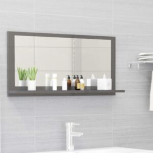 U24 vannas spoguļu skapis pelēks 80x10,5x37 cm skaidu plātne