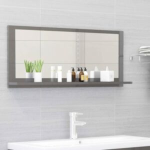 U24 vannas spoguļu skapis pelēks 90x10,5x37 cm skaidu plātne