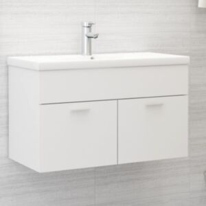 Izlietnes skapis U24, balts, 80 x 38,5 x 46 cm, skaidu plātne