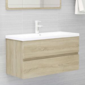 U24 izlietnes skapis, Sonoma ozols, 90 x 38,5 x 45 cm skaidu plāksne