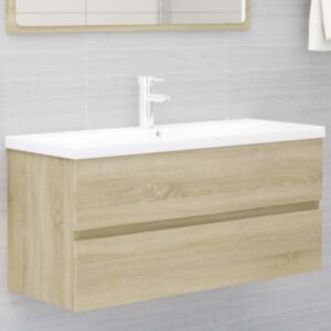 U24 izlietnes skapis, Sonoma ozols, 100 x 38,5 x 45 cm skaidu plāksne