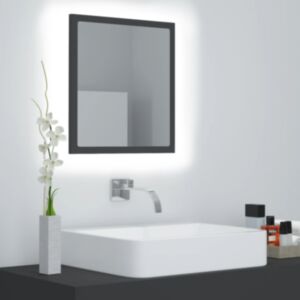 U24 vannas spoguļu skapis, pelēks, 40 x 8,5 x 37 cm, skaidu plātne