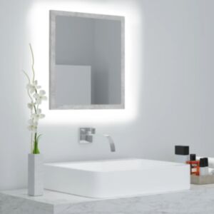 LED vannas spoguļu skapis U24, betona pelēks, 40 x 8,5 x 37 cm, skaidu plātne