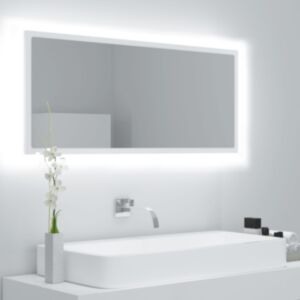 U24 LED Зеркальный шкафчик для ванной, белый, 100 x 8 x 37 см, ДСП