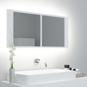 U24 LED spoguļu skapis balts 100x12x45 cm