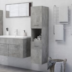 U24 vannas istabas skapis betons pelēks 30 x 30 x 130 cm skaidu plātne