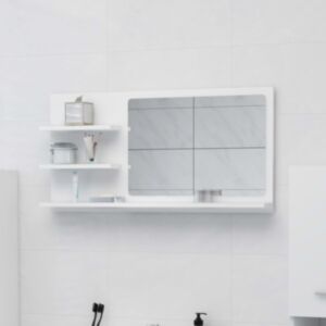 U24 vannas spoguļu skapis balts 90x10,5x45 cm skaidu plātne