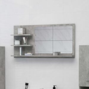 U24 vannas istabas spoguļu skapis betons pelēks 90 x 10,5 x 45 cm skaidu plātne