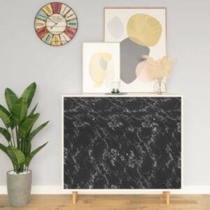 U24 pašlīmējošā mēbeļu plēve, melns akmens, 500 x 90 cm, PVC