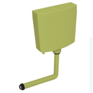 Pood24 WC loputuskast alumise vee sisselaskega 3/6 l oliiv