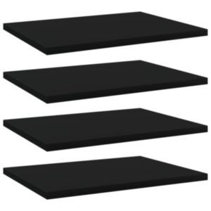 U24 полочные доски 4 шт, черные, 40x30x1,5 см, ДСП