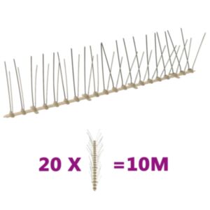 Pood24 4-realine plastist linnupiikide komplekt, 20 tk, 10 m