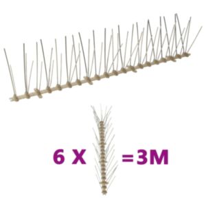 Pood24 5-realine plastist linnupiikide komplekt, 6 tk, 3 m