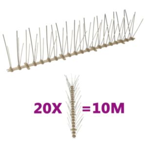 Pood24 5-realine plastist linnupiikide komplekt, 20 tk, 10 m