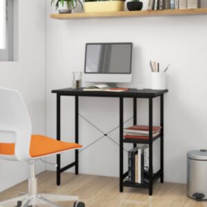 Pood24 arvutilaud, must, 80 x 40 x 72 cm, MDF ja metall