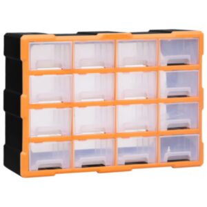 U24 organizators ar vairākām atvilktnēm ar 16 vidējām atvilktnēm 52x16x37 cm