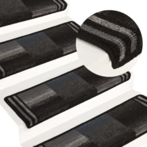 Pood24 iseliimuvad trepimatid 5 tk, 65x21x4 cm, must ja hall