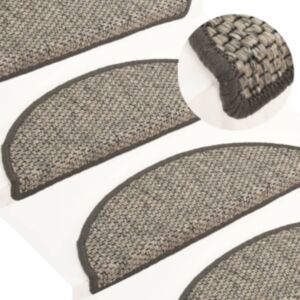 Pood24 isekleepuv trepivaip, sisal, 15 tk, 65x21x4 cm, antratsiit