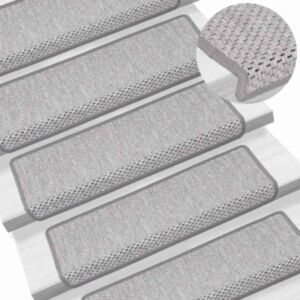Pood24 isekleepuv trepivaip, 15 tk, 65x21x4 cm, plaatina