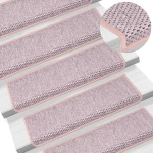 Pood24 isekleepuv trepivaip, 15 tk, 65x21x4 cm, roosa