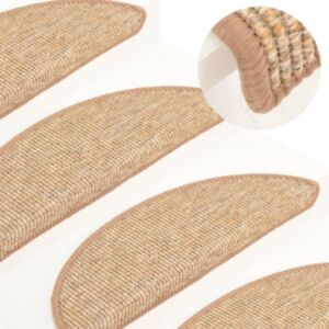 Pood24 isekleepuv trepivaip, 15 tk, 56x17x3 cm, helepruun