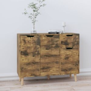 Pood24 puhvetkapp, suitsutatud tamm, 90x30x72 cm puitlaastplaat