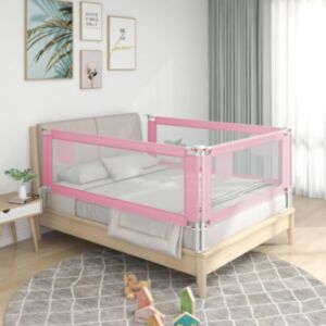 U24 gultas apmales mazuļa gultai, rozā, 90 x 25 cm, audums