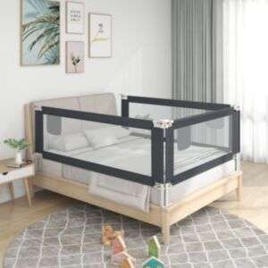 U24 gultas apmales mazuļa gultai, tumši pelēkas, 100 x 25 cm, audums