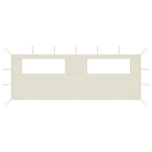 3070413 Pood24 Gazebo Sidewall with Windows 6x2 m Cream (315302)